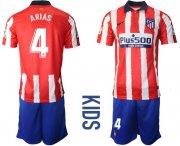 Wholesale Cheap Youth 2020-2021 club Atletico Madrid home 4 red Soccer Jerseys