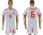 Wholesale Cheap Spain #6 A.Iniesta Away Soccer Country Jersey