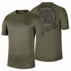 Wholesale Cheap Arizona Cardinals #55 Chandler Jones Olive 2019 Salute To Service Sideline NFL T-Shirt