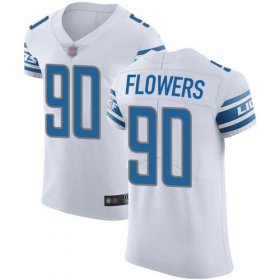 Wholesale Cheap Nike Lions #90 Trey Flowers White Men\'s Stitched NFL Vapor Untouchable Elite Jersey