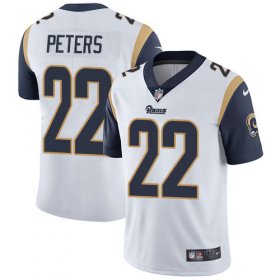 Wholesale Cheap Nike Rams #22 Marcus Peters White Men\'s Stitched NFL Vapor Untouchable Limited Jersey