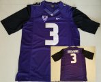 Wholesale Cheap Men's Washington Huskies #3 Jake Browning Purple Limited Stitched College Football 2016 Nike NCAA Jersey
