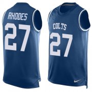 Wholesale Cheap Nike Colts #27 Xavier Rhodes Royal Blue Team Color Men's Stitched NFL Limited Tank Top Jersey