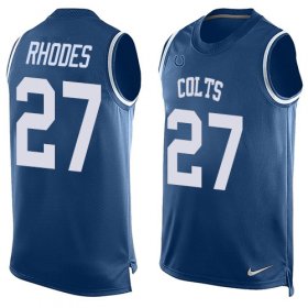 Wholesale Cheap Nike Colts #27 Xavier Rhodes Royal Blue Team Color Men\'s Stitched NFL Limited Tank Top Jersey
