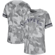 Wholesale Cheap New York Yankees Nike Camo Jersey Gray
