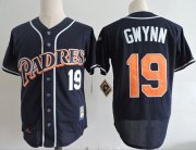 Wholesale Cheap Mitchell And Ness 1998 Padres #19 Tony Gwynn Navy Blue Throwback Stitched MLB Jersey