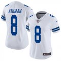 Wholesale Cheap Nike Cowboys #8 Troy Aikman White Women's Stitched NFL Vapor Untouchable Limited Jersey