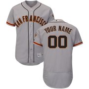 Wholesale Cheap San Francisco Giants Majestic Road Flex Base Authentic Collection Custom Jersey Gray