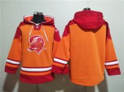 Wholesale Cheap Men's Tampa Bay Buccaneers Blank Orange Red Ageless Must-Have Lace-Up Pullover Hoodie