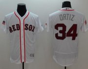 Wholesale Cheap Red Sox #34 David Ortiz White Fashion Stars & Stripes Flexbase Authentic Stitched MLB Jersey