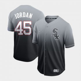 Wholesale Cheap Nike White Sox #45 Michael Jordan Black Fade Authentic Stitched MLB Jersey
