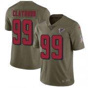 Wholesale Cheap Nike Falcons #99 Adrian Clayborn Olive Men's Stitched NFL Limited 2017 Salute To Service Jersey