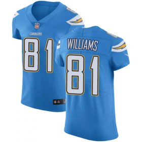 Wholesale Cheap Nike Chargers #81 Mike Williams Electric Blue Alternate Men\'s Stitched NFL Vapor Untouchable Elite Jersey