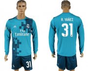 Wholesale Cheap Real Madrid #31 R.Yanez Sec Away Long Sleeves Soccer Club Jersey