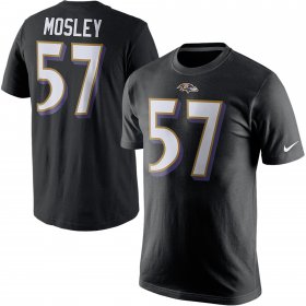 Wholesale Cheap Baltimore Ravens #57 C.J. Mosley Nike Player Pride Name & Number T-Shirt Black