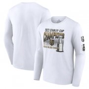 Wholesale Cheap Men's Vegas Golden Knights White 2023 Stanley Cup Champions Long Sleeve T-Shirt