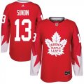 Wholesale Cheap Adidas Maple Leafs #13 Mats Sundin Red Team Canada Authentic Stitched Youth NHL Jersey