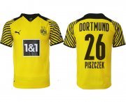 Wholesale Cheap Men 2021-2022 Club Borussia Dortmund home yellow aaa version 26 Soccer Jersey
