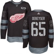 Wholesale Cheap Adidas Red Wings #65 Danny DeKeyser Black 1917-2017 100th Anniversary Stitched NHL Jersey