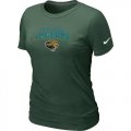 Wholesale Cheap Women's Nike Jacksonville Jaguars Heart & Soul NFL T-Shirt Dark Green