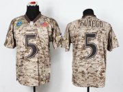 Wholesale Cheap Nike Ravens #5 Joe Flacco Camo Men's Stitched NFL New Elite USMC Jersey
