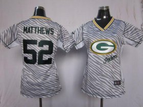 Wholesale Cheap Nike Packers #52 Clay Matthews Zebra Women\'s Stitched NFL Elite Jersey