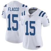 Cheap Women's Indianapolis Colts #15 Joe Flacco White Vapor Stitched Jersey