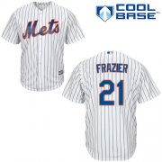 Wholesale Cheap Mets #21 Todd Frazier White(Blue Strip) New Cool Base Stitched MLB Jersey
