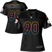 Wholesale Cheap Nike Steelers #90 T. J. Watt Black Women's NFL Fashion Game Jersey