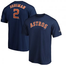 Wholesale Cheap Houston Astros #2 Alex Bregman Majestic 2019 World Series Bound Name & Number T-Shirt Navy