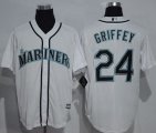 Wholesale Cheap Mariners #24 Ken Griffey White New Cool Base Stitched MLB Jersey