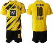 Wholesale Cheap Men 2020-2021 club Dortmund home 10 yellow Soccer Jerseys