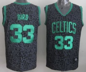 Wholesale Cheap Boston Celtics #33 Larry Bird Black Leopard Print Fashion Jersey