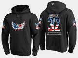 Wholesale Cheap Capitals #32 Dale Hunter NHL Banner Wave Usa Flag Black Hoodie