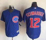 Wholesale Cheap Cubs #12 Kyle Schwarber Blue New Cool Base Stitched MLB Jersey