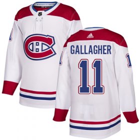 Wholesale Cheap Adidas Canadiens #11 Brendan Gallagher White Road Authentic Stitched NHL Jersey