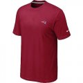 Wholesale Cheap Nike New England Patriots Chest Embroidered Logo T-Shirt Red