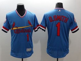 Wholesale Cheap Cardinals #1 Ozzie Smith Light Blue Flexbase Authentic Collection Cooperstown Stitched MLB Jersey