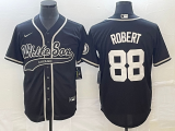 Wholesale Cheap Men's Chicago White Sox #88 Luis Robert Black Cool Base Stitched Baseball Jersey