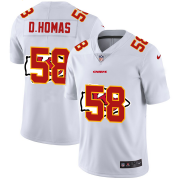 Wholesale Cheap Kansas City Chiefs #58 Derrick Thomas White Men's Nike Team Logo Dual Overlap Limited NFL Jersey