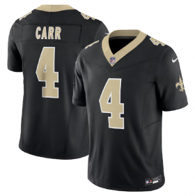 Wholesale Cheap Men\'s New Orleans Saints #4 Derek Carr Black 2023 F.U.S.E. Vapor Untouchable Limited Football Stitched Jersey