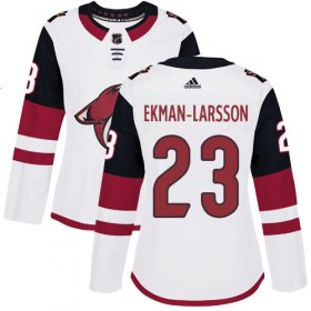 Wholesale Cheap Adidas Coyotes #23 Oliver Ekman-Larsson White Road Authentic Women\'s Stitched NHL Jersey
