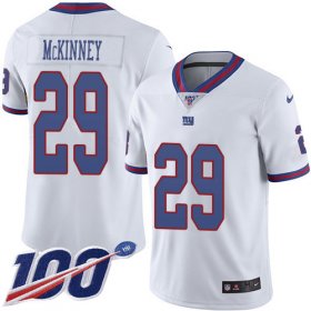 Wholesale Cheap Nike Giants #29 Xavier McKinney White Men\'s Stitched NFL Limited Rush 100th Season Jersey