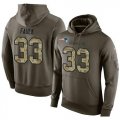 Wholesale Cheap NFL Men's Nike New England Patriots #33 Kevin Faulk Stitched Green Olive Salute To Service KO Performance Hoodie