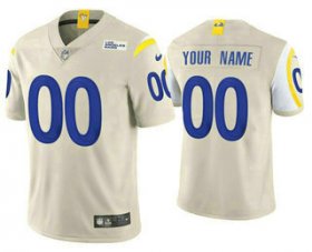 Wholesale Cheap Men\'s Los Angeles Rams Customized Vapor Bone NFL Stitched Limited Jersey