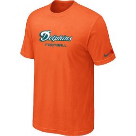 Wholesale Cheap Nike Miami Dolphins Sideline Legend Authentic Font Dri-FIT NFL T-Shirt Orange