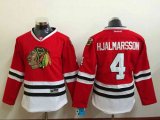 Wholesale Cheap Blackhawks #4 Niklas Hjalmarsson Red Stitched Youth NHL Jersey