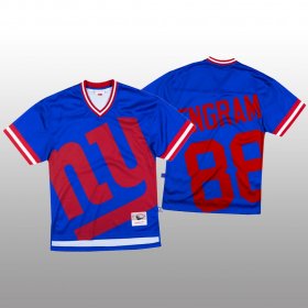Wholesale Cheap NFL New York Giants #88 Evan Engram Blue Men\'s Mitchell & Nell Big Face Fashion Limited NFL Jersey