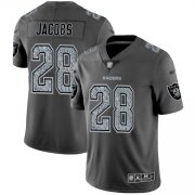 Wholesale Cheap Nike Raiders #28 Josh Jacobs Gray Static Men's Stitched NFL Vapor Untouchable Limited Jersey
