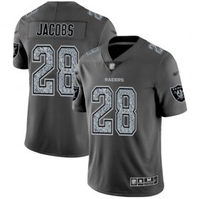 Wholesale Cheap Nike Raiders #28 Josh Jacobs Gray Static Men\'s Stitched NFL Vapor Untouchable Limited Jersey